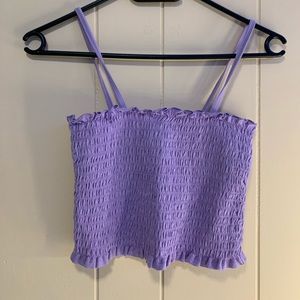 Purple tanktop crop top